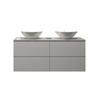 Badkamermeubelset Gliss Zeus 140 cm Hoogglans Wit Met Waskom