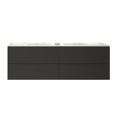 Badkamermeubelset Gliss Zeus 160 cm Mat Zwart