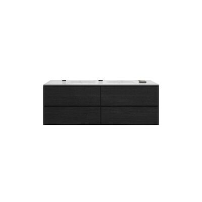 Badkamermeubelset Gliss Zeus 160 cm Zwart Eiken