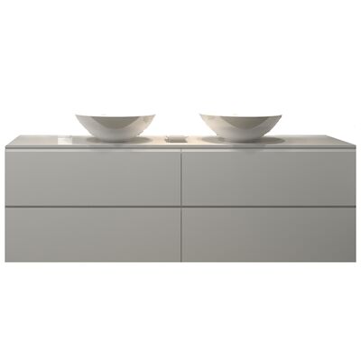 Badkamermeubelset Gliss Zeus 180 cm Mat Wit Met Waskom