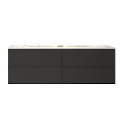Badkamermeubelset Gliss Zeus 200 cm Mat Zwart