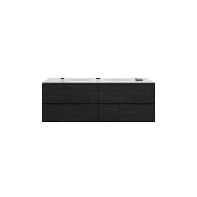 Badkamermeubelset Gliss Zeus 200 cm Zwart Eiken