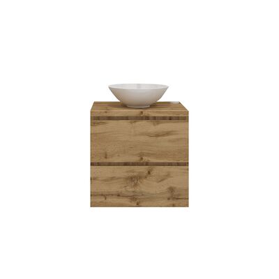 Badkamermeubelset Gliss Zeus 60 cm Natuur Eiken Met Waskom