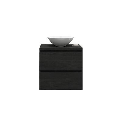 Badkamermeubelset Gliss Zeus 70 cm Zwart Eiken Met Waskom