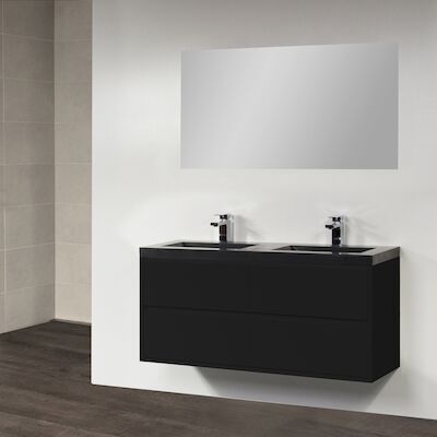 Badkamermeubelset New Future 120-2 Hoogglans Zwart