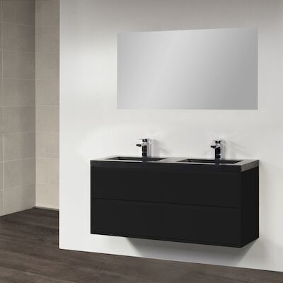Badkamermeubelset New Future 140 Hoogglans Zwart