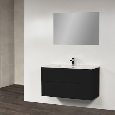 Badkamermeubelset New Future Small 100cm Hoogglans Zwart