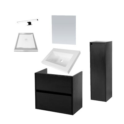 Badkamermeubelset NEXXT Small 60cm Black Wood