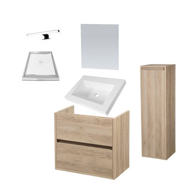 Badkamermeubelset NEXXT Small 60cm Legno Calore