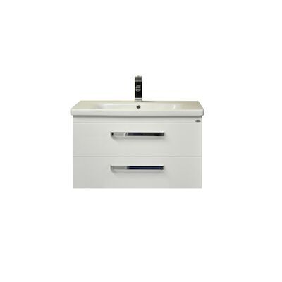 Badkamermeubelset Sanicare Q10 2 Laden 100cm Grey-Wood (spiegel optioneel)