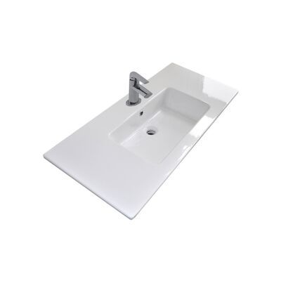 Badkamermeubelset Sanicare Q8 Drie Zelfsluitende Soft-Closing Laden 100×46 cm (alle kleuren, spiegel optioneel)