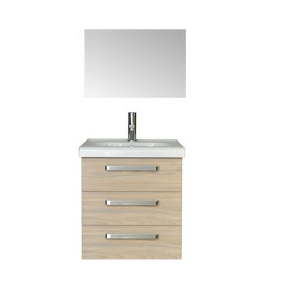 Badkamermeubelset Sanicare Q9 3 Laden 65cm Hoogglans Wit (spiegel optioneel)