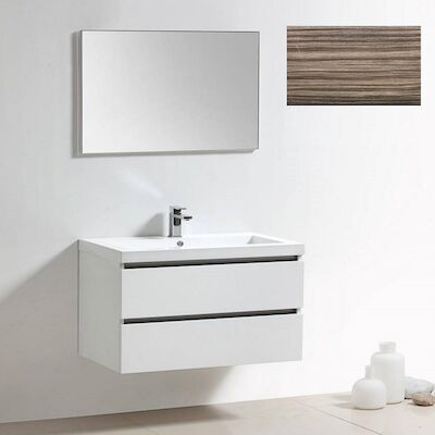 Badkamermeubelset Sanilux Trendline 100x47x50 cm 1 Kraangat Stone Wood
