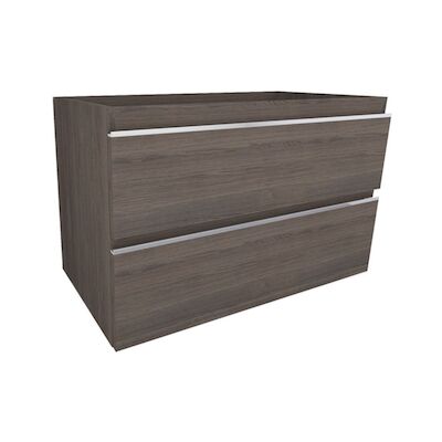 Badkamermeubelset Wiesbaden Sigid 80x46x58 cm Gefineerd Houtnerf Grijs (1 kraangat, 2 lades)