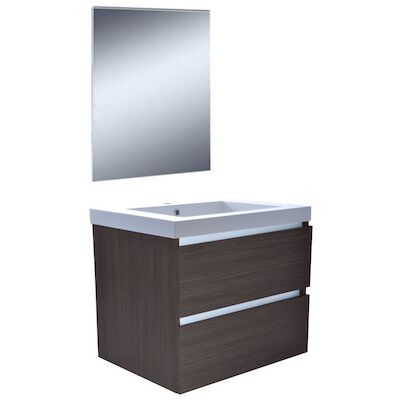 Badkamermeubelset Wiesbaden Vision 60×46 Grey Oak (2 laden)