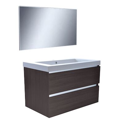Badkamermeubelset Wiesbaden Vision 80×46 Grey Oak (2 laden)