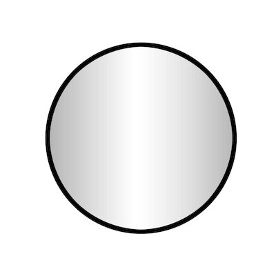 Badkamerspiegel Best Design Goslar Nero 60×60 cm Rond Mat Zwart