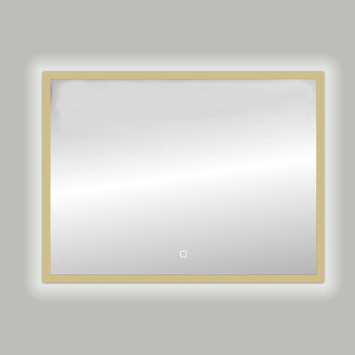 Badkamerspiegel Best Design Nancy Isola LED Verlichting 100×80 cm Mat Goud