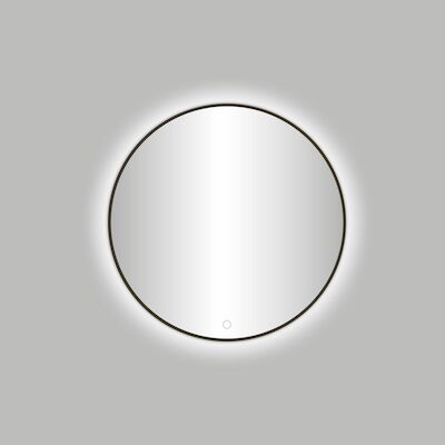 Badkamerspiegel Best Design Venetie LED Verlichting 60×60 cm Rond Gunmetal