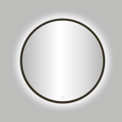 Badkamerspiegel Best Design Venetie LED Verlichting 80×80 cm Rond Gunmetal