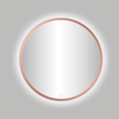 Badkamerspiegel Best Design Venetie Lyon LED Verlichting 100×100 cm Rond Mat Rose Goud