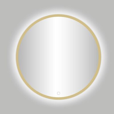 Badkamerspiegel Best Design Venetie Nancy LED Verlichting 140×140 cm Rond Mat Goud