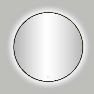 Badkamerspiegel Best Design Venetië Rond 100 cm Incl. Led Gunmetal