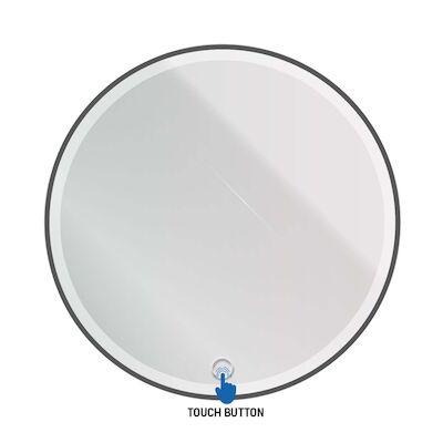Badkamerspiegel BWS Allen Incl. Led 80 Cm Zwart