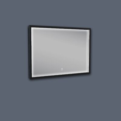 Badkamerspiegel BWS Miami LED Verlichting Mat Zwart 70×50 cm