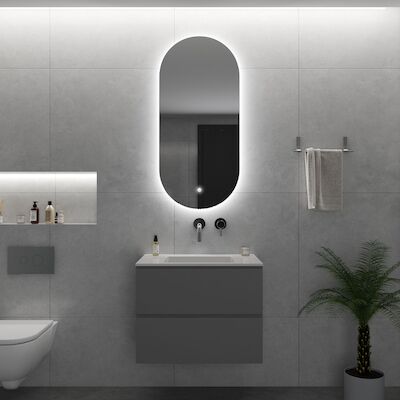 Badkamerspiegel BWS Riono 50x100cm Verticaal LED