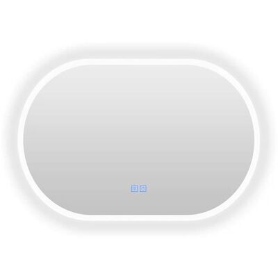 Badkamerspiegel Casajoy Bright 90x60cm Ovaal Ledverlichting en Anticodens