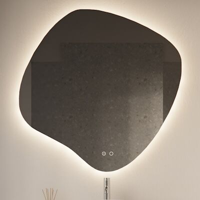 Badkamerspiegel Gliss Design Clio 80x80cm Met LED-Verlichting En Spiegelverwarming