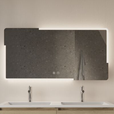 Badkamerspiegel Gliss Design Melite 160×70 cm Met LED Incl. Verwarming