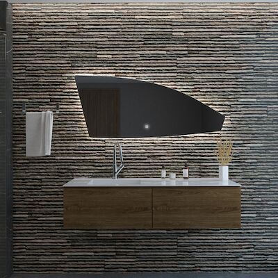 Badkamerspiegel Gliss Design Tartaros 160x50cm LED-Verlichting