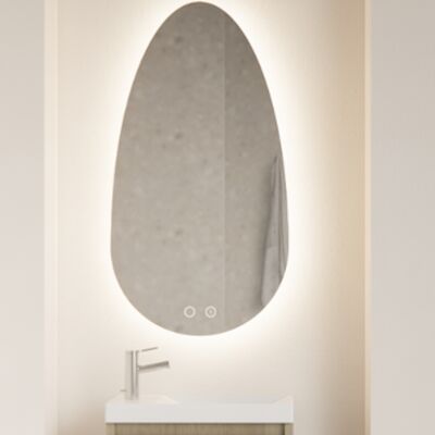 Badkamerspiegel Gliss Triton LED Verlichting Met Spiegelverwarming 75×40 cm