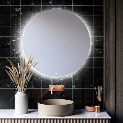 Badkamerspiegel Hotbath Cobber 80 cm Incl LED En Spiegelverwarming IP44