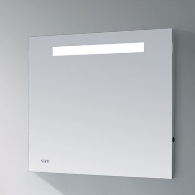 Badkamerspiegel met LED Verlichting Sanitop Clock 50×70 cm met Digitale Klok en Sensor