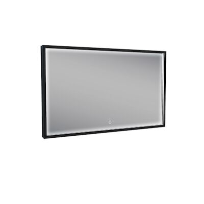 Badkamerspiegel met LED-Verlichting Wiesbaden Condensvrij 70×50 cm Mat Zwart