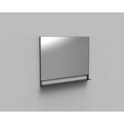 Badkamerspiegel met Planchet Arcqua Reflect 100×80 cm Mat Zwart