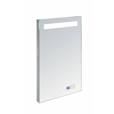Badkamerspiegel met Radio Sanilux 100x70x4,5 cm TL-Verlichting Spiegelverwarming