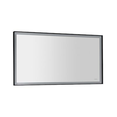 Badkamerspiegel Sapho Sort Led 120×70 cm LED-Verlichting Frame Mat Zwart