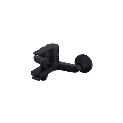 Badkraan Go by van Marcke Cocoon Black Opbouw Mengkraan Mat Zwart