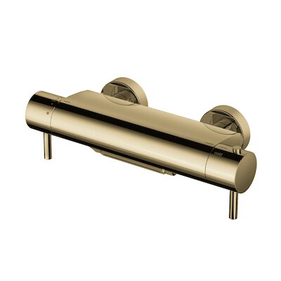 Badkraan Hotbath Cobber Thermostaat Waterval Uitloop Gepolijst Messing PVD