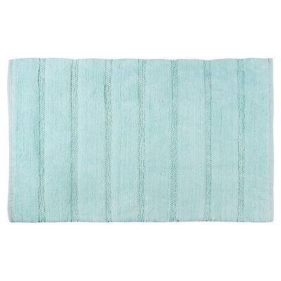 Badmat Differnz Stripes 45×75 cm Katoen Licht Blauw