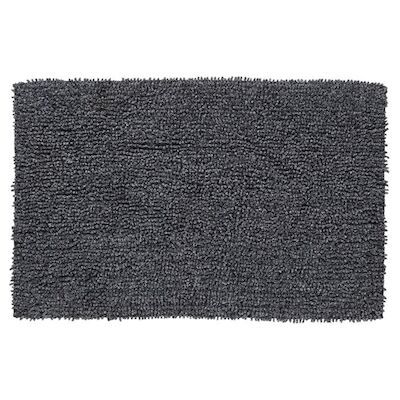 Badmat Misto Chenille Katoen 90×60 cm Zwart