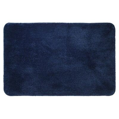 Badmat Sealskin Angora 100% Polyester 60x90x2 cm Blauw