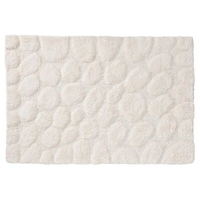 Badmat Sealskin Pebbles Katoen 90×60 cm Ivoor