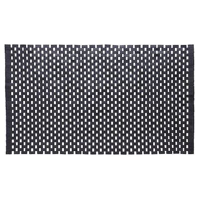 Badmat Sealskin Woodblock 52×90 cm Teak Zwart