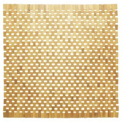 Badmat Woodblock Teak 60×60 cm Bruin