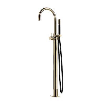 Badmengkraan Hotbath Cobber Draaibare Uitloop 105.5 cm Gepolijst Messing PVD